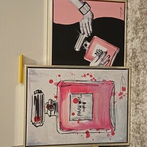 2 piece Chanel No. 5 Perfume Design wall decor